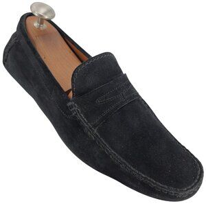 Aquatalia Italy Black Suede Weatherproof Driving Loafers Mens 11.5 Dress Shoes